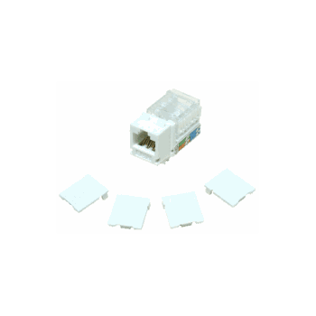 HIGH DENSITY CAT 6 RJ45 DATA KEYSTONE MODULE 110 WITH CAPS,