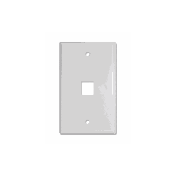 1 PORT KEYSTONE WALL PLATE SMOOTH-WHITE. TSOC